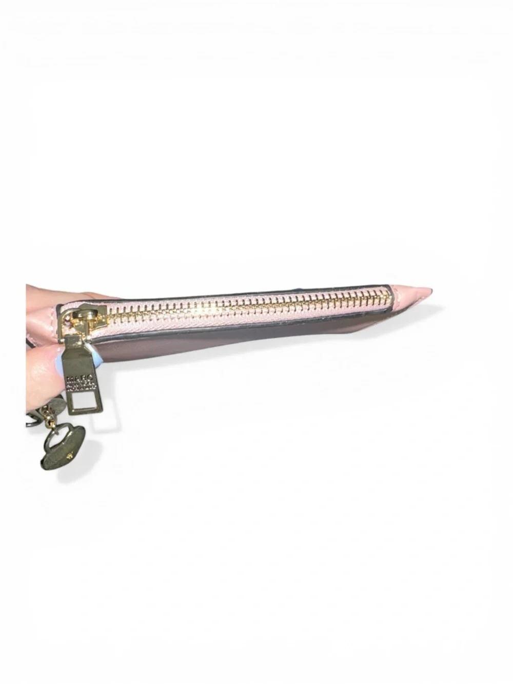 Marc New York Light Pink Vegan Leather Coin/Card Holder with Gold Charms &‎ Clip